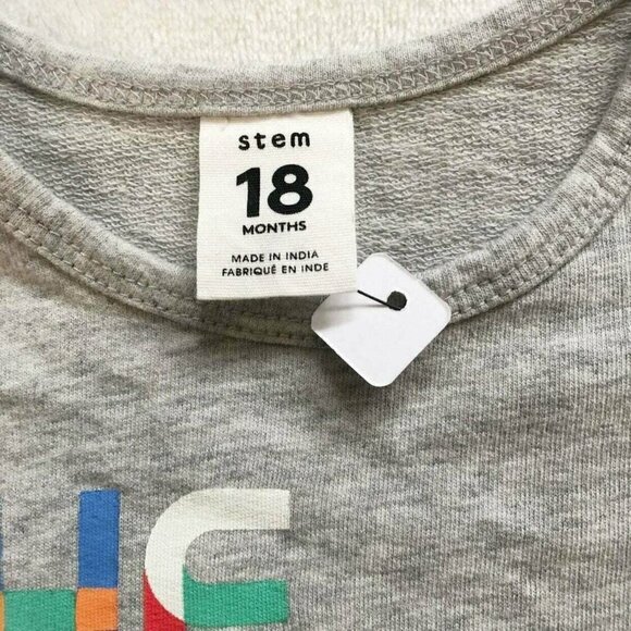 Stem 2pc Gray Onesie & Olive Green Shorts Bundle, The future is we - Picture 5 of 7